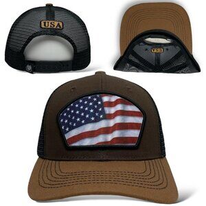 USA Flag Patch Snapback Baseball Cap